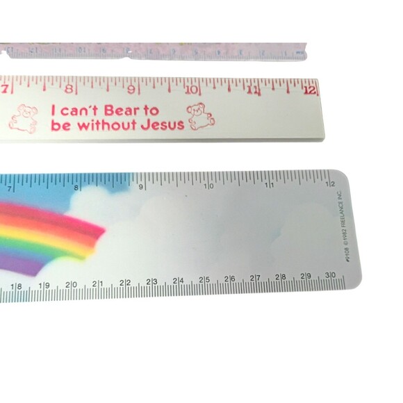 Vtg Lot of 4 80s/90s Rulers Lenticular Magic Motion Nostalgic Childrens Rulers - Picture 4 of 7